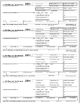 TF5206, 4-up Laser W-2, Horizontal Format