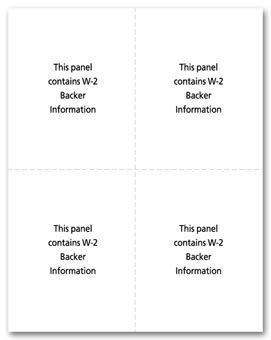 TF5209, 4-up Blank Laser W-2