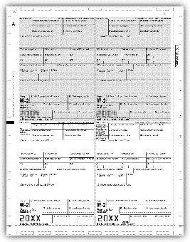 TF5220, 4-up Laser W-2 Pressure Seal 