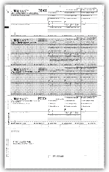 TF5228, Laser W-2 4-Up Horizontal Pressure Seal