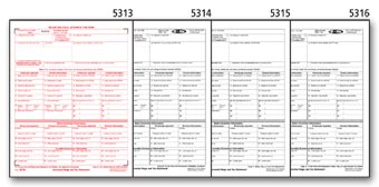 TF5317, Laser W-2C 4-Part Corrected Wage and Tax Statement 50 Set