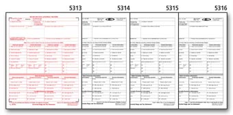 TF53172, Laser W-2C 4-Part Corrected Wage and Tax Statement 25 Set
