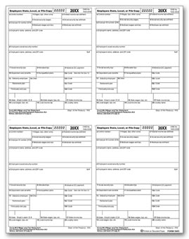 TF5405, 4-Up Laser W-2, Green