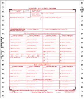TF5522, Continuous W-2C Statement of Corrected Income 