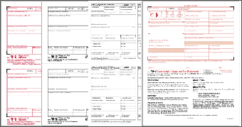 W-22 6-part set, 4-corner Employee Copies, Laser TF5846