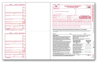 TF6173, Laser 1099 Misc. Blank Set, 4-part