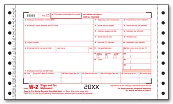 TF7144, Continuous One-Wide W-2 Mailer