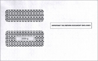 TF77772, 1099 Double-Window Envelope, Self-Seal