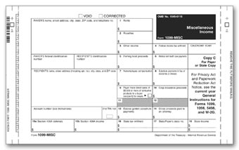 TF8234, Continuous 1099, Miscellaneous Income Self-Mailer