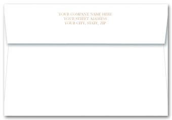 WH100I, Imprinted White Envelope-Gold Liner