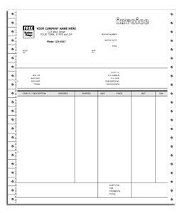 Classic Continuous Invoice With Packing List